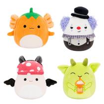 Squishmallows Halloween - Pacote com 4 Pelúcias de 13cm