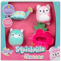 Squishville pack com 2 pelucias e acessorios sunny