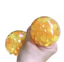 Squishy Fidget Toy Anti Stress Bola Orbeez Laranja E Branco