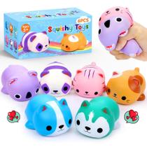 Squishy Toys Hekaty 6 peças Cat Slow Rising Stress Balls