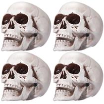 Sratte, 4 peças, decoração de caveira de plástico de Halloween, 11 cm Sratte, 4 peças, decoração de caveira de plástico de Halloween, 11 cm