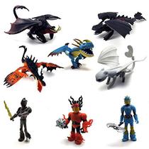 SS 8 unidades/conjunto How to Train Your Dragon 3 - Figuras de ação Modelo Light Fury/Night Fury (Toothless) Coleção Decora Toys for Children