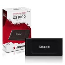 SSD 1TB Externo Portátil Kingston XS1000 USB 3.2 Gen 2x2 Leitura 1050 Mbs Preto