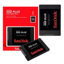 SSD 1TB SanDisk Plus Original SATA III, 2.5, Leitura 535MBs, Gravação 350MBs para Notebook, PC e Jogos Console Xbox, PS3, PS4