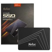 SSD 240GB Netac Black Sata III Leitura 500MB/s Gravação 350MB/s N530S TLC SSD 240GB Netac Black Sata III Leitura 500MB/s Gravação 350MB/s N530S TLC