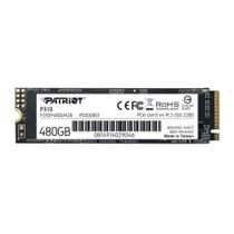 SSD 480 GB Patriot M.2 2280 PCIe Gen3x4, NVMe 1.3, Leitura: 1700MB/s Gravação: 1500MB/s P310P480GM28