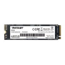 SSD 480 GB Patriot P310, M.2 2280 PCIe Gen3x4, NVMe 1.3, Leitura: 1700MB/s e Gravação: 1500MB/s