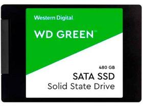 SSD 480GB Western Digital SATA 3.0 2,5” - Leitura 545MB/s e Gravação 430MB/s Green