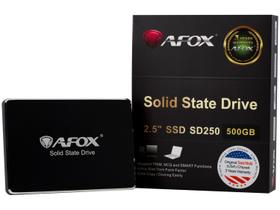 SSD 500GB AFOX SD250-500GN SATA III Leitura 560MB/s e Gravação 512MB/s