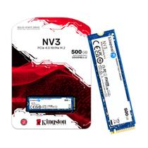 Ssd 500Gb M.2 NVMe PCIe 4 5000mb/s Leit - 3000mb/s Grav NV3 SNV3S/500G Kingston