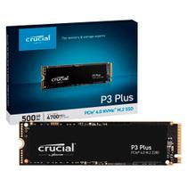 Ssd 500gb M.2 NVMe PCIe 4700mbs Leit - 1900mbs Grav P3 Plus CT500P3PSSD8 Crucial