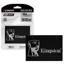 SSD 512GB Kingston KC600, SATA 3.0 (6Gb/s), Leitura 550MB/s, Gravação 520MB/s - SKC600/512G