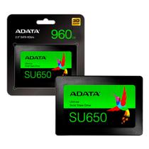 SSD 960GB Adata Ultimate SU650, SATA 6GB/s, Leitura 520MB/s, Gravação 450MB/s - ASU650SS-960GT-R SSD 960GB Adata Ultimate SU650, SATA 6GB/s, Leitura 520MB/s, Gravação 450MB/s - ASU650SS-960GT-R