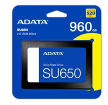SSD 960GB Adata Ultimate SU650 SATA III 6GBs 2.5 Leitura 520MBs e Gravação 450MBs Preto