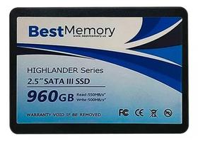 SSD 960GB Best Memory Highlander Series, Sata III, Leitura 550MB/s, Grav. 500MB/s - BTSDA-960G-550