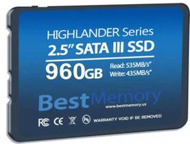 SSD Best Memory, 960GB, SATA 3, Leitura: 535MB/s E Gravação: 435MB/s
