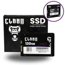 SSD CLANM, 120GB, SATA III, 2 5, Leitura 500MB s, Gravação 480MB s, Preto