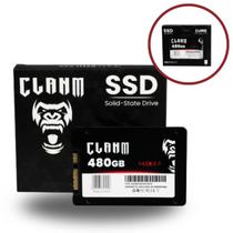 SSD CLANM, 480GB, SATA III, 2 5, Leitura 530MB s, Gravação 510MB s, Preto