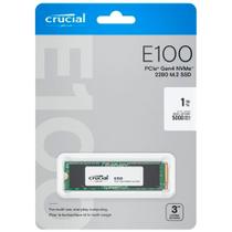 Ssd Crucial E100 1tb M.2 2280 Nvme Leitura E Gravação 5000mb/s - 4500mb/s Gen4x4 Ct1000e100ssd8c Ssd Crucial E100 1tb M.2 2280 Nvme Leitura E Gravação 5000mb/s - 4500mb/s Gen4x4 Ct1000e100ssd8c