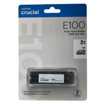 SSD Crucial E100 2TB NVMe PCIe 4.0 5000MB/s SSD Crucial E100 2TB NVMe PCIe 4.0 5000MB/s