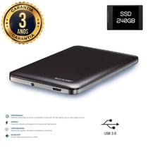 SSD Externo 240gb Portátil USB 3.0 Multilaser Original Com Garantia e Nota Fiscal
