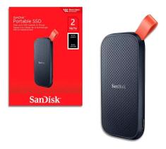 SSD Externo Portátil Sandisk, 2TB, USB, Leitura: 800MB/s, Preto e Laranja - SDSSDE30-2T00-G26