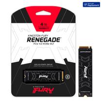 SSD Gamer Kingston Fury Renegade, 4TB, M.2 2280, PCIe 4.0 NVMe, 7300MB/s - 7000MB/s - SFYRD/4000G