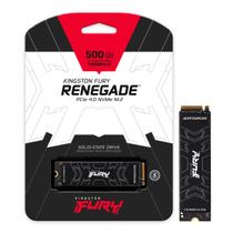SSD Gamer Kingston Fury Renegade, 500GB, M.2 2280, PCIe 4.0 NVMe, 7300MB/s - 3900MB/s - SFYRS/500G