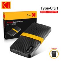 Ssd Hd Externo Kodak X200 1 TB Usb Tipo C Notebook, Pc, Celular