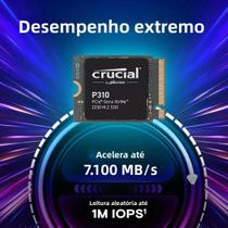 SSD Interno Crucial P310 Micron 2450 2550 PCIe Gen4x4 NVMe M.2 De 1TB 2TB 256GB Para Consoles SSD Interno Crucial P310 Micron 2450 2550 PCIe Gen4x4 NVMe M.2 De 1TB 2TB 256GB Para Consoles