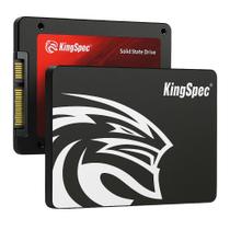 SSD KingSpec 120GB 2,5" SATA III 6Gb/s NAND 3D, Leitura 570MB/s, Gravação 520MB/s, MTBF 1M h, P4-120