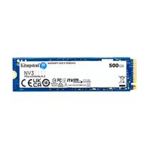 SSD Kingston NV3, 500 GB, M.2 2280, PCIe 4.0 x4, NVMe, Leitura: 5000 MB/s, Gravação: 3000 MB/s, Azul - SNV3S/500G