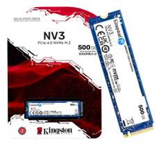 SSD Kingston NV3 500GB M.2 2280 NVMe PCIe 4.0 - Leitura 5000MB/s (Compatível PS5/PC)