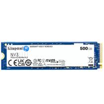 SSD Kingston NV3, 500GB, M.2 NVMe, 2280, PCIe 4.0, Leitura 5000MBs e Gravação 3000MBs, SNV3S/500G