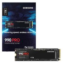 SSD M.2 1TB 990 Pro Samsung PCIe Gen 4.0 x4 NVMe 2.0 Leitura até 7450MBs Gravação até 6900MBs MZ V9P1T0B