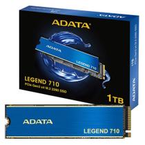 SSD M.2 1TB Adata Legend 710 NVMe 1.4 PCIe GEN3x4 Leitura 2.400 MBs e Gravação 1.800 MBs Azul
