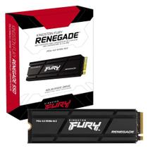 SSD M.2 1TB Kingston Fury Renegade NVMe PCIe 4.0 x4 Leitura 7300MBs Gravação 6000MBs Com Dissipador Compatível Com PS5
