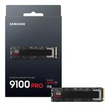 SSD M.2 1TB Samsung 9100 Pro PCIe Gen 5.0 x4 NVMe 2.0 Leitura até 14700MBs Gravação até 13300MBs MZVAP1T0B