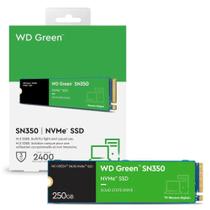 SSD M.2 250GB Western Digital WD Green SN350 NVMe v1.3 PCIe Gen3 x4 Leitura 2400MBs e Gravação 1500MBs Preto SSD M.2 250GB Western Digital WD Green SN350 NVMe v1.3 PCIe Gen3 x4 Leitura 2400MBs e Gravação 1500MBs Preto