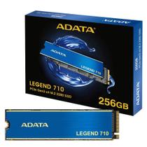 SSD M.2 256GB Adata Legend 710 NVMe PCIe Gen3 x4 Leitura 2100MBs e Gravação 1000MBs ALEG710256GCS