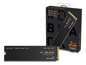 SSD M.2 2TB WD Black SN850X Gaming Storage NVMe PCIe GEN4X4 Leitura 7300 MBs e Gravação 6600 MBs Preto SSD M.2 2TB WD Black SN850X Gaming Storage NVMe PCIe GEN4X4 Leitura 7300 MBs e Gravação 6600 MBs Preto