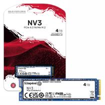 SSD M.2 4TB Kingston NV3S Nvme PCIe 4.0x4 Leitura 6000MBs SNV3S 4000G