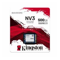 SSD M.2 500GB Kingston NV3 Mini - NVMe - Formato 2230 - Leitura 5.000MB/s - Gravação 3.000MB/s