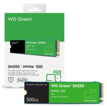 SSD M.2 500GB Western Digital WD Green SN350 NVMe PCIe Gen 3Leitura 2400MBs e Gravação 1500MBs WDS500G2G0C