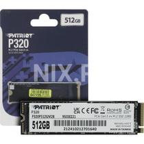 SSD M.2 512GB Patriot P320 NVMe PCIe Gen3 X4 Leitura 3000MBs e Gravação 2200MBs P320P512GM28