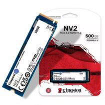 SSD M.2 Kingston NV2 500GB / NVMe PCIe 4.0 x4, Gen4- (SNV2S/500G) Leitura 3500MB/s, Gravação 1300MB/s - SNV2S/500G SSD M.2 Kingston NV2 500GB / NVMe PCIe 4.0 x4, Gen4- (SNV2S/500G) Leitura 3500MB/s, Gravação 1300MB/s - SNV2S/500G