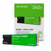 SSD M.2 Nvme 240GB, Western Digital, WD GREEN, 2280 SN350 PCIe Leitura: 2400MB/s e Gravação: 1650MB/s - WDS240G2G0C SSD M.2 Nvme 240GB, Western Digital, WD GREEN, 2280 SN350 PCIe Leitura: 2400MB/s e Gravação: 1650MB/s - WDS240G2G0C