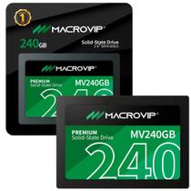 SSD Macrovip Premium 240GB 2,5'' Sata III 6Gb/s Leitura de Até 520Mb/s, Gravação Até 450Mb/s, MV240