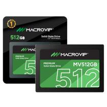 SSD Macrovip Premium 512GB SATA III 2.5" Leitura 520MB/s Gravação 450MB/s - MV512GB
