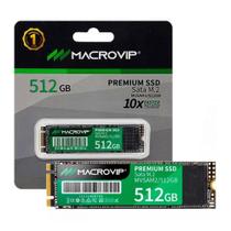 SSD Macrovip Premium M.2 SATA III 512GB Leitura 500MB/s Gravação 450MB/s - MVSAM2/512GB
